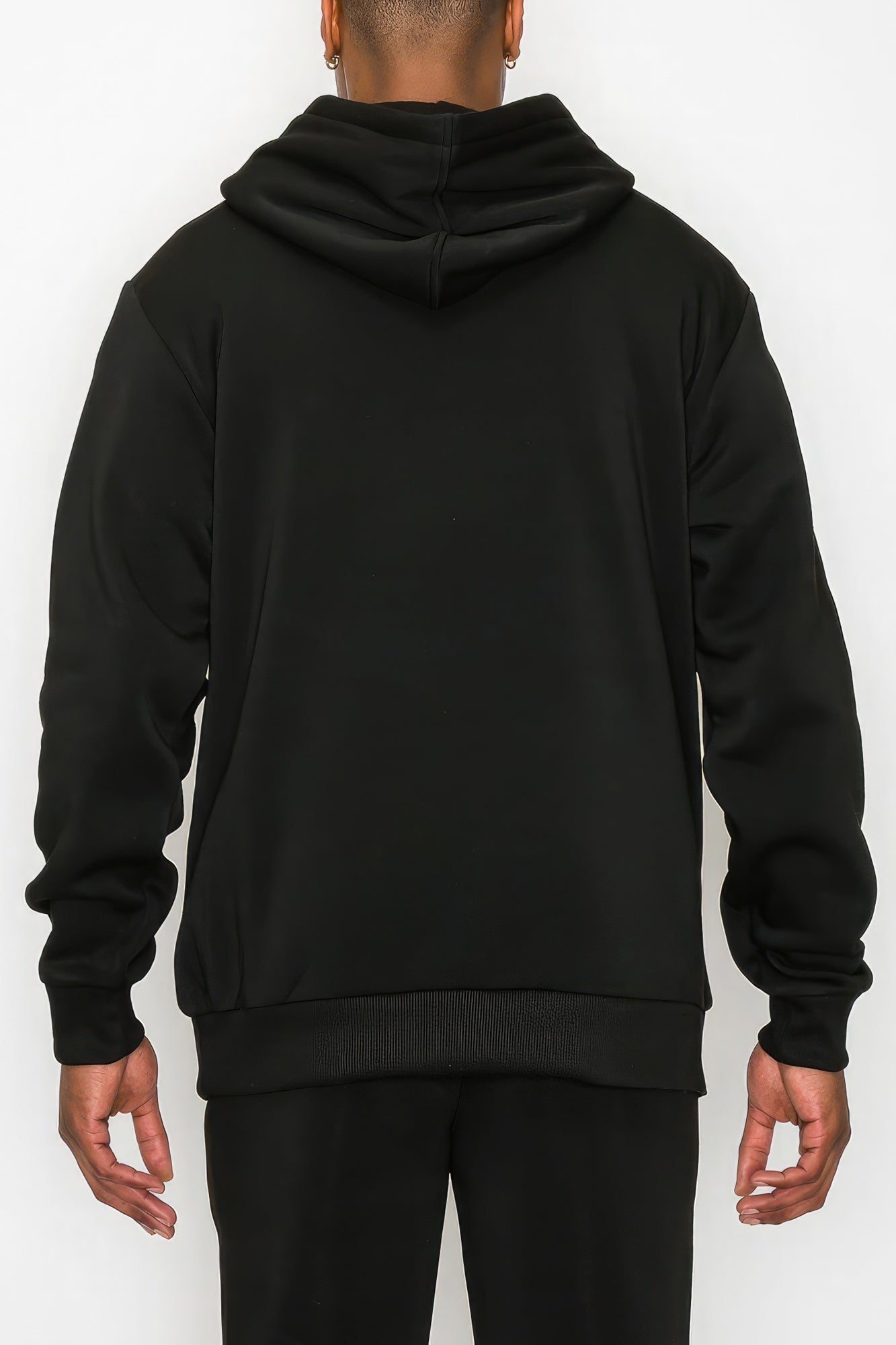 Men's Fleece Pullover - Black Hoodie - Tophatter Daily Deals