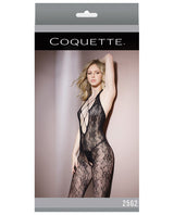 Sleek Seamless Stretch Net Halter Lace Bodystocking Bodystockings - Tophatter Daily Deals