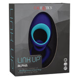 Link Up Alpha Vibrating Couples Enhancer Ring Two-Piece Set Blue and Turquoise Waterproof Silicone > Sex Toys > Couples Toys - Tophatter Daily Deals