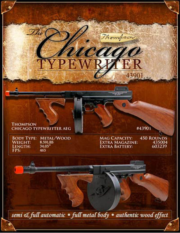 Thompson M1928 Full-Metal Airsoft Submachine Gun - Tophatter Daily Deals
