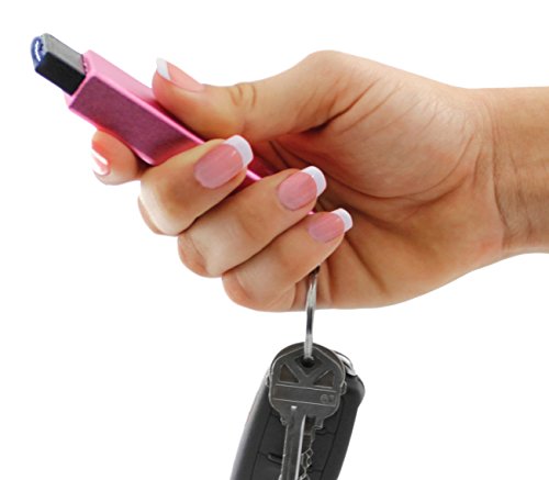 Micro USB Slider Mini Keychain STUN GUN w/ LED Rechargeable Pink SD-StunGun - Tophatter Daily Deals