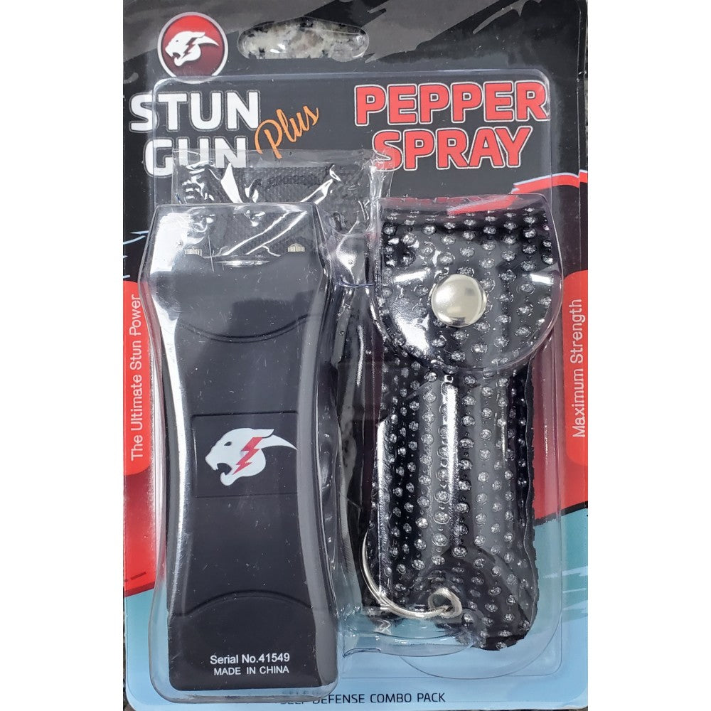 Mini Stun Gun and Pepper Spray Combo for Self Defense - Black Bling - TOPHATTER'S ARMORY DEALS Collectible Weapons - Tophatter Daily Deals