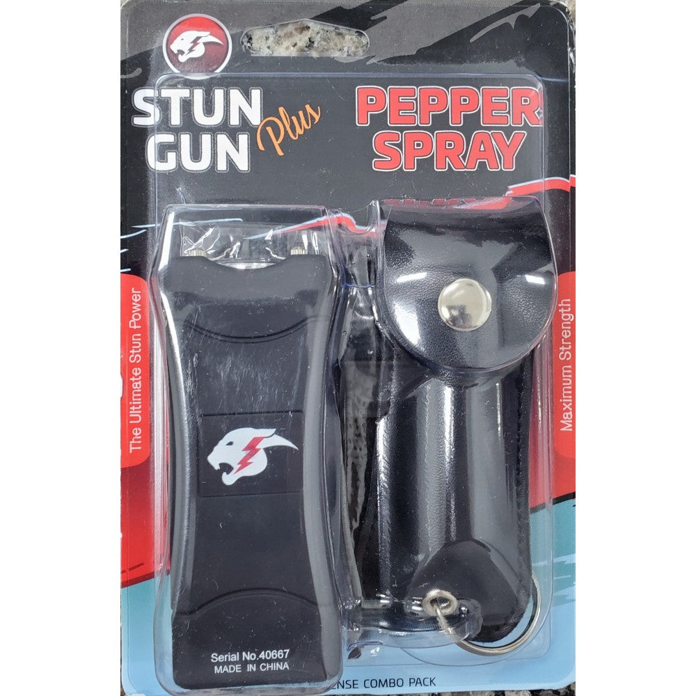 Mini Stun Gun and Pepper Spray Combo for Self Defense - Black - Tophatter's Guns'N'Weapons Store Collectible Weapons - Tophatter Daily Deals