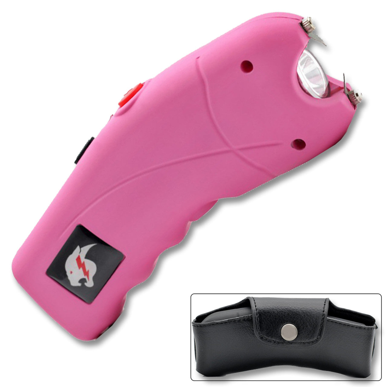 Pink Cyclone 2.5 Million Volt Rechargeable Stun Gun With Alarm Collectible Weapons - Tophatter Daily Deals