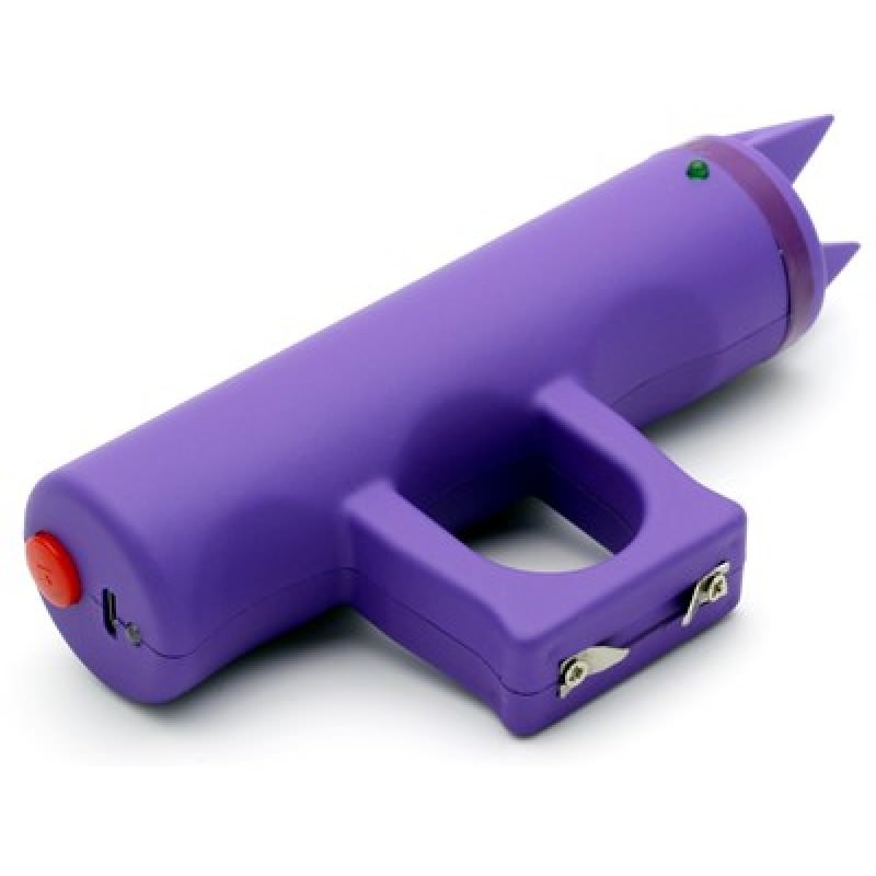 Jogger Spiked Defensive Knuckle Stun Gun USB Rechargeable With Alarm Collectible Weapons - Tophatter Daily Deals