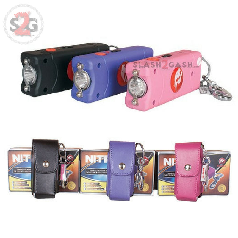 Nitro Compact Keychain STUN GUN w/ LED Light Rechargeable 3 Colors SD-StunGun - Tophatter Daily Deals