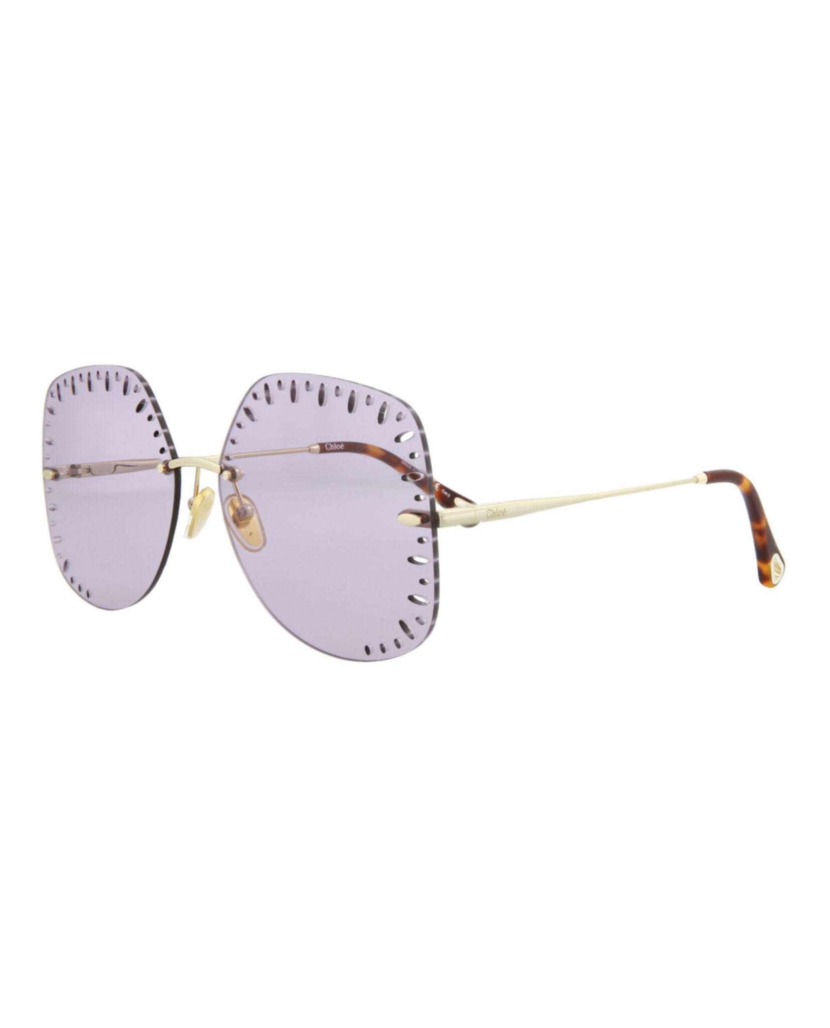 Chloé YSE Square-Frame Metal Sunglasses Sunglasses - Tophatter Daily Deals