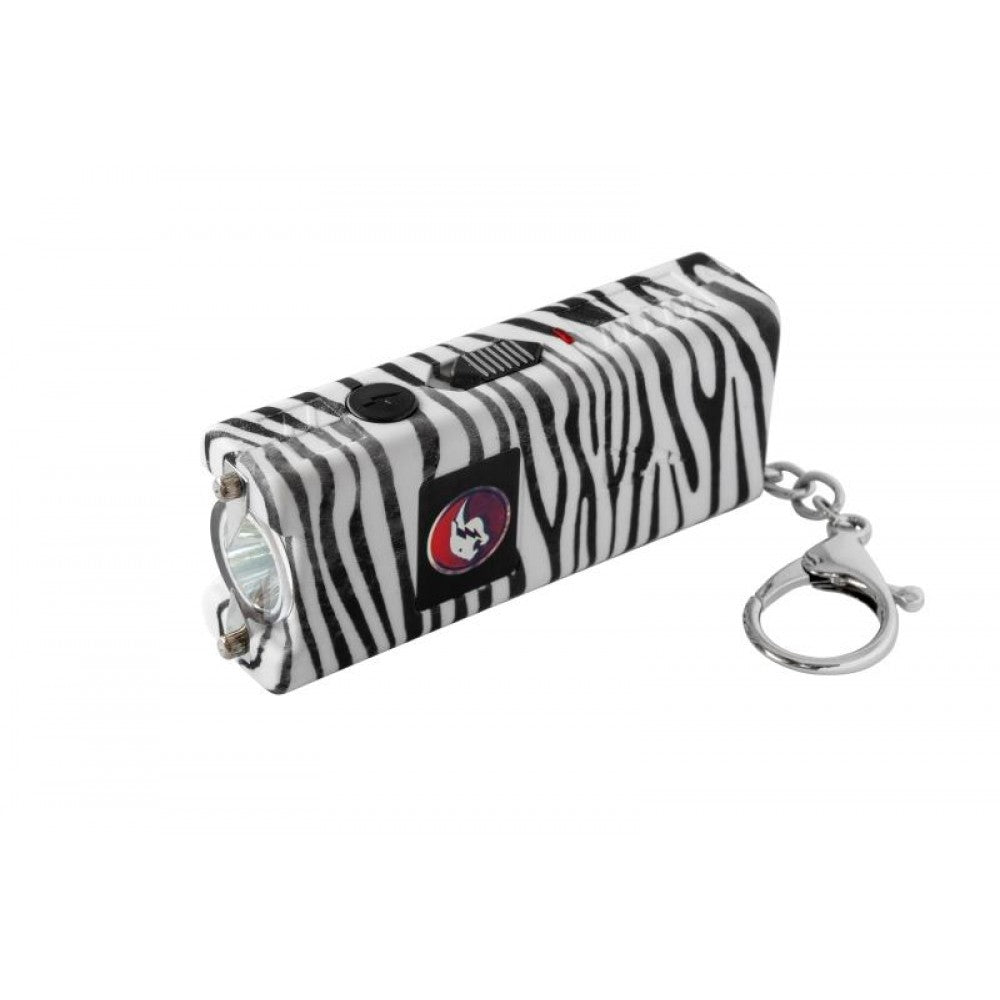 Zebra Print MAX POWER Rechargeable Mini Stun Gun With LED Light - Tophatter's Guns'N'Weapons Store Collectible Weapons - Tophatter Daily Deals