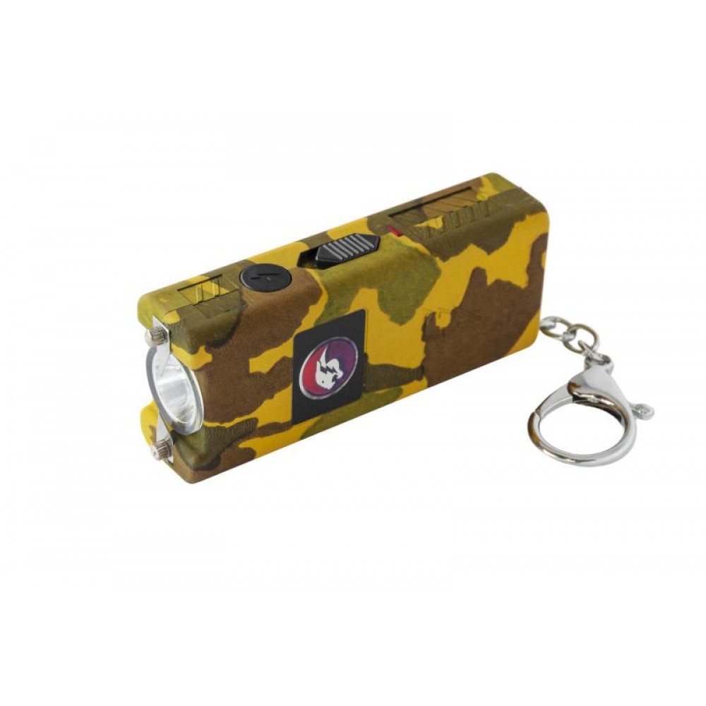 Camo MAX POWER Rechargeable Mini Stun Gun With LED Light Collectible Weapons - Tophatter Daily Deals