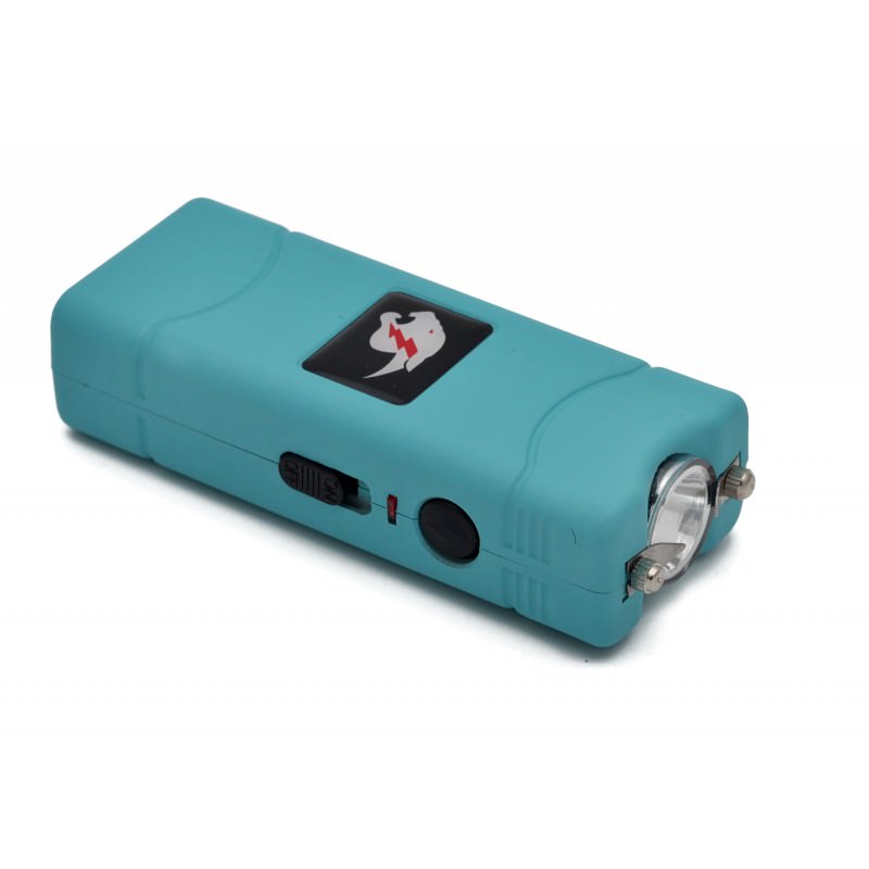 Blue MAX POWER Rechargeable Mini Stun Gun With LED Light - TOPHATTER'S ARMORY DEALS Collectible Weapons - Tophatter Daily Deals