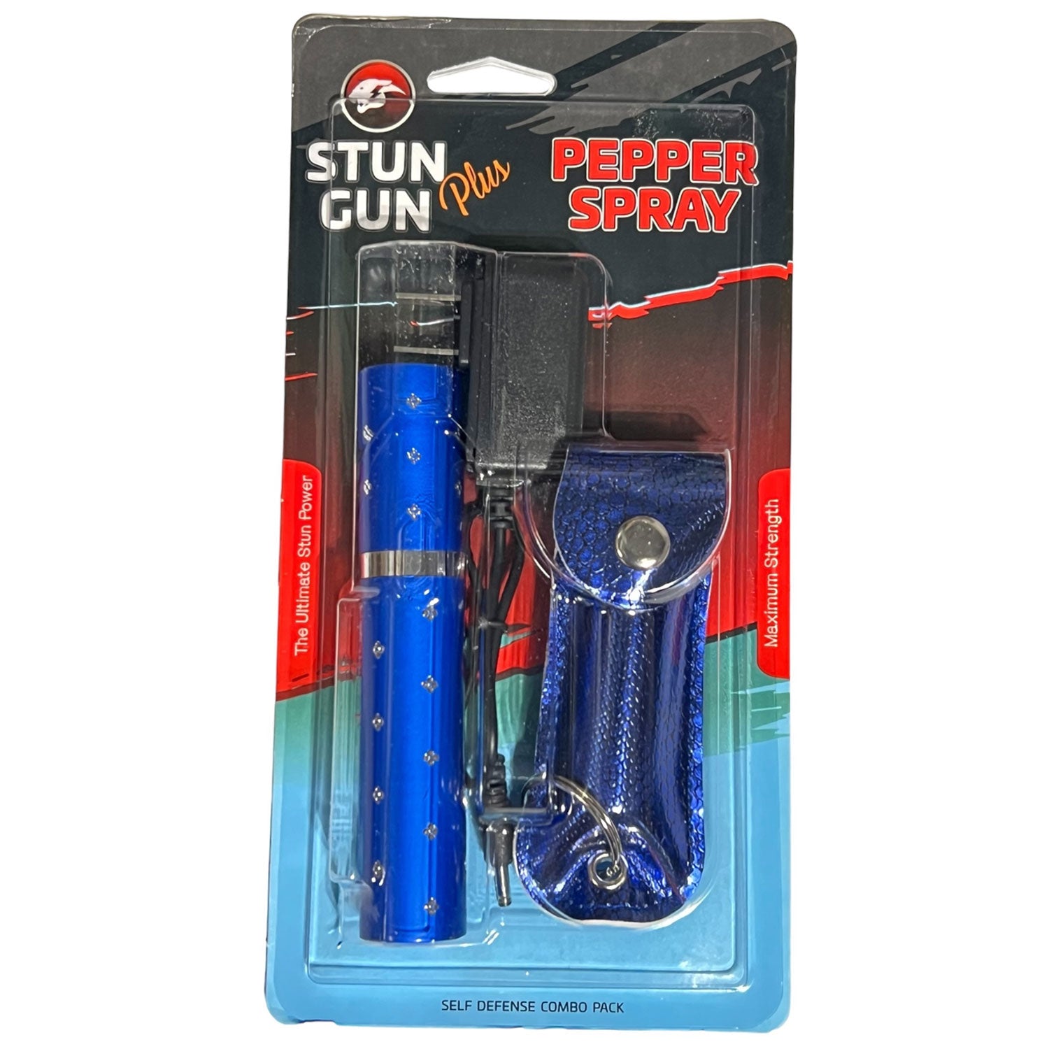 Blue Lipstick Stun Gun and Pepper Spray Combo for Self Defense - Tophatter's Guns'N'Weapons Store Collectible Weapons - Tophatter Daily Deals