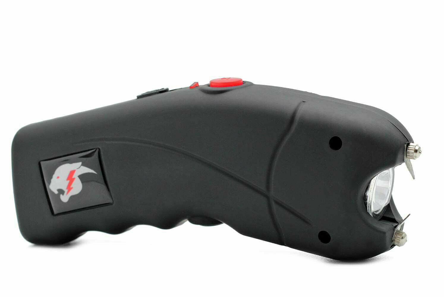 Black Cyclone 2.5 Million Volt Rechargeable Stun Gun With Alarm Collectible Weapons - Tophatter Daily Deals