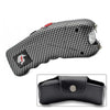 Carbon Fiber Print Cyclone Rechargeable Stun Gun w/ LED Light + Alarm - TOPHATTER'S ARMORY DEALS Collectible Weapons - Tophatter Daily Deals