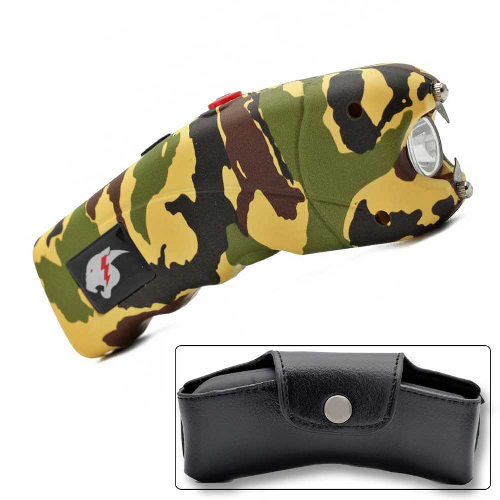 Camo Cyclone Rechargeable Stun Gun with LED Light and Alarm - TOPHATTER'S ARMORY DEALS Collectible Weapons - Tophatter Daily Deals
