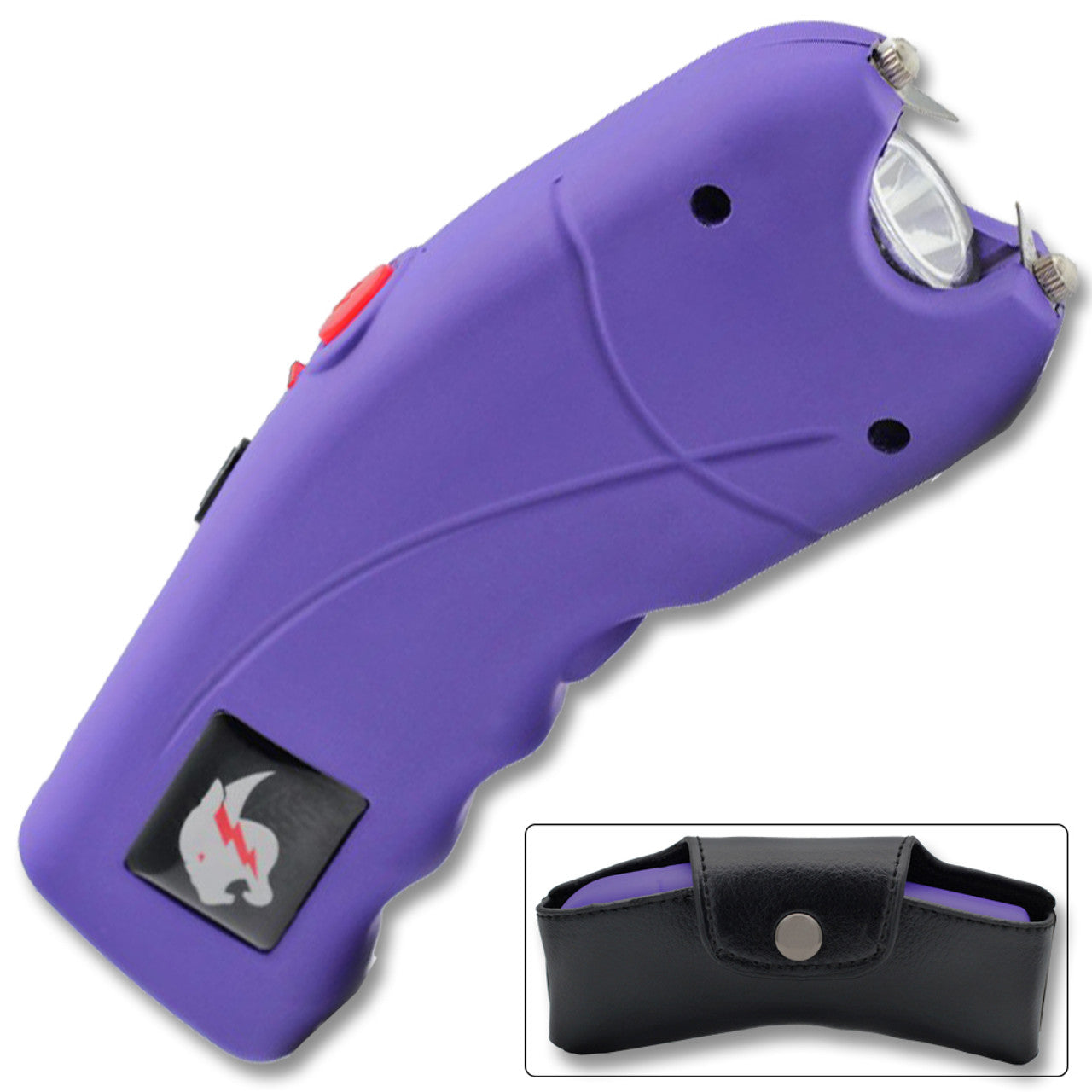 Purple Cyclone 2.5 Million Volt Rechargeable Stun Gun With Alarm Collectible Weapons - Tophatter Daily Deals