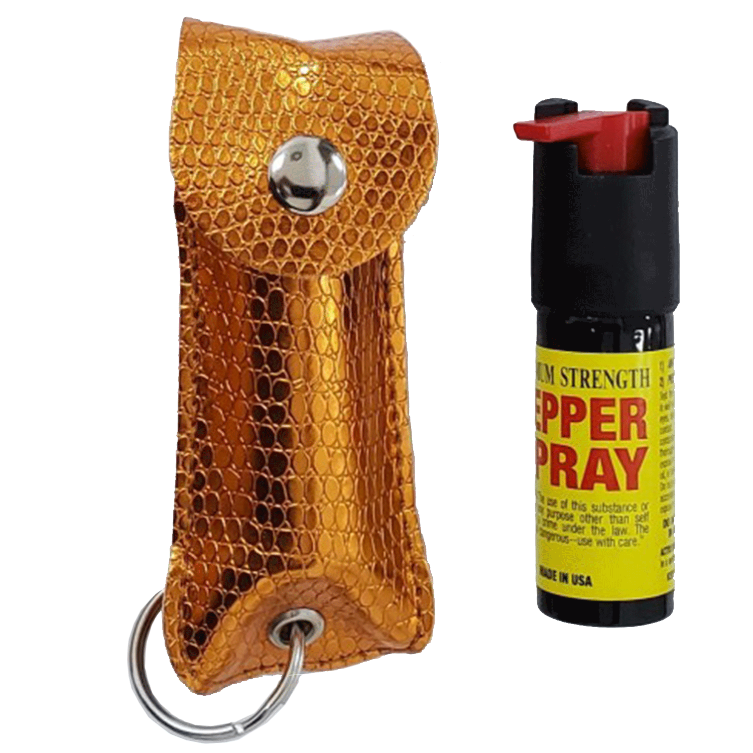 Snake Skin Pattern Personal Defense Pepper Spray OC-18 1/2 oz - Orange - Tophatter's Guns'N'Weapons Store Collectible Weapons - Tophatter Daily Deals