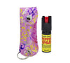 Designer Pink Flower Case Keychain Personal Defense Pepper Spray OC-18 1/2 oz - Tophatter's Army Products & Self Defense Collectible Weapons - Tophatter Daily Deals