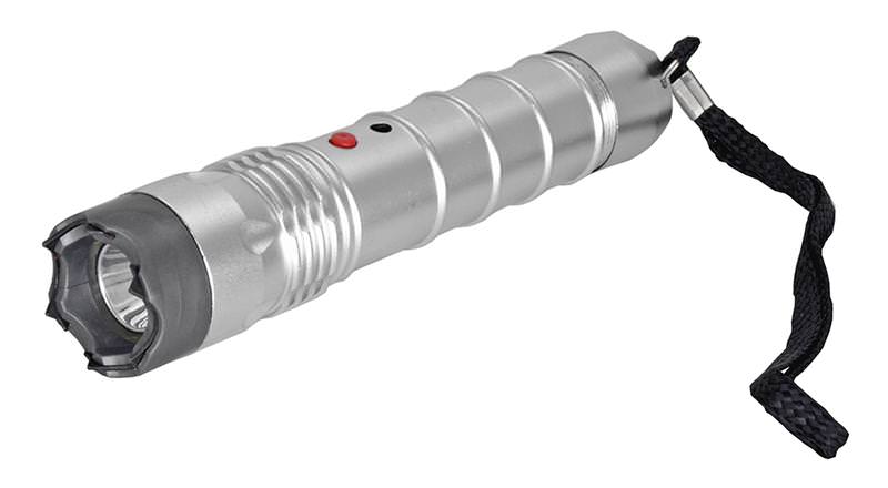 Mini Volta Tactical Stun Gun 3 Million Volts With 180 Lumens FlashLight Silver - Tophatter's Guns'N'Weapons Store Collectible Weapons - Tophatter Daily Deals