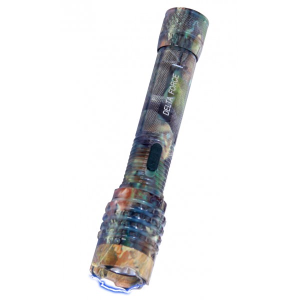 Delta Force Camo Stun Gun 10 Million Volt Rechargeable LED Flashlight Collectible Weapons - Tophatter Daily Deals
