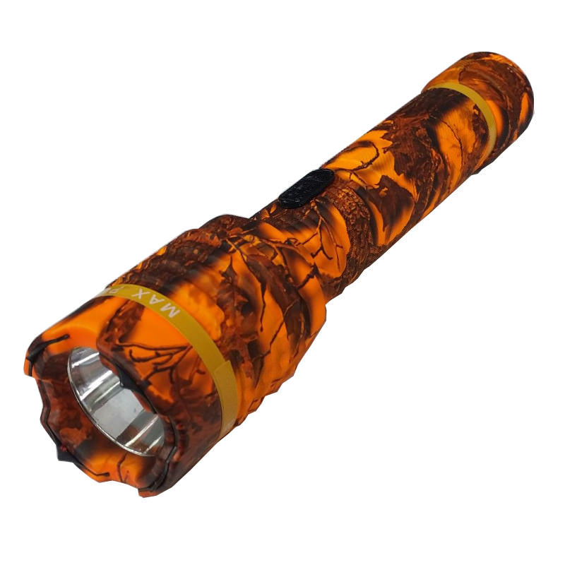 Delta Force Orange Camo Metal Stun Gun 10 Million Volt Rechargeable LED Flashlight - Tophatter's Guns'N'Weapons Store Collectible Weapons - Tophatter Daily Deals