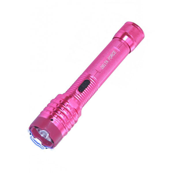 Delta Force PINK Stun Gun 10 Million Volt Rechargeable LED Flashlight Collectible Weapons - Tophatter Daily Deals