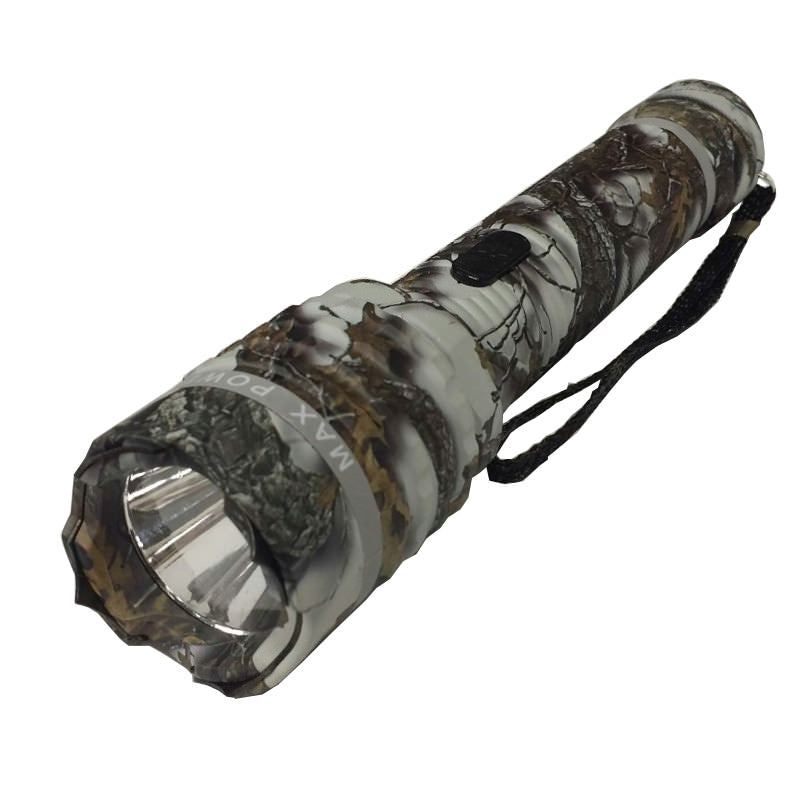 Delta Force Snow Camo Metal Stun Gun 10 Million Volt Rechargeable LED Flashlight - Tophatter's Guns'N'Weapons Store Collectible Weapons - Tophatter Daily Deals