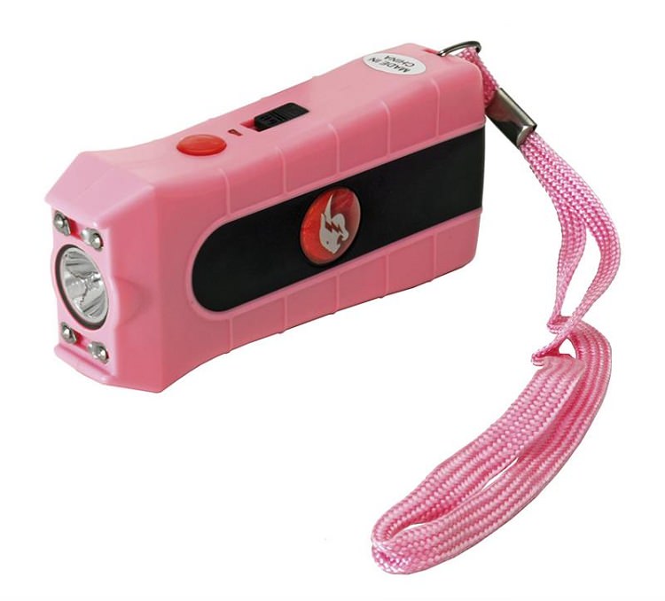 Pink Duo Max Power Stun Gun Double Shock With Removable Safety Pin - Tophatter's Army Products & Self Defense Collectible Weapons - Tophatter Daily Deals