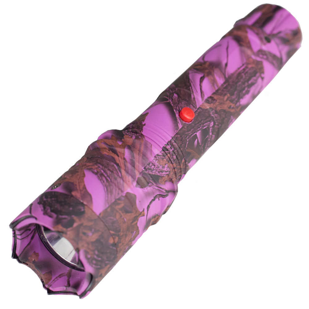 Tactical Elite Force Metal Stun Gun Rechargeable LED Flashlight Pink Camo - TOPHATTER'S ARMORY DEALS Collectible Weapons - Tophatter Daily Deals