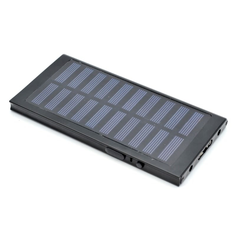 Black Survival 3 In 1 Solar Rechargeable Stun Gun, Flashlight & Power Bank Collectible Weapons - Tophatter Daily Deals