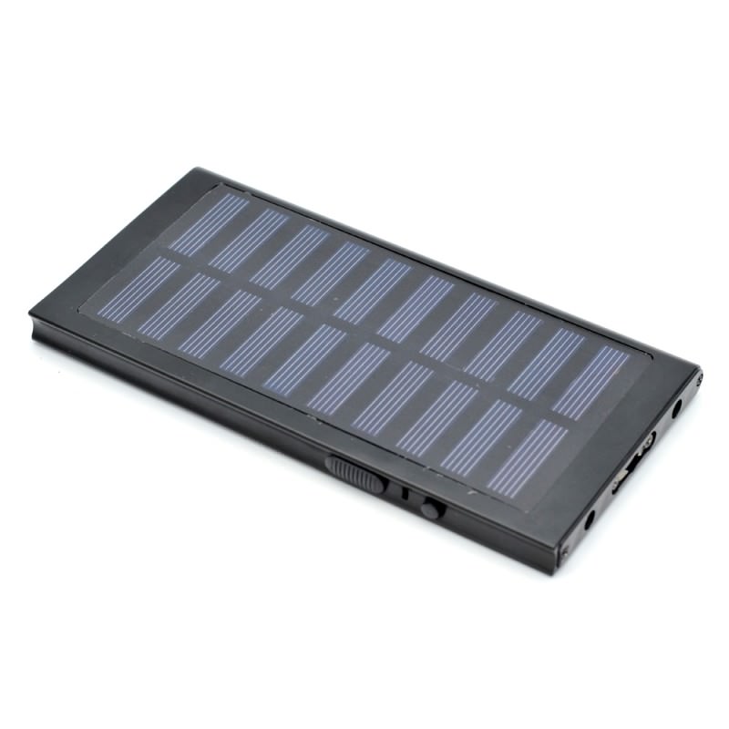 Black Survival 3 In 1 Solar Rechargeable Stun Gun, Flashlight & Power Bank - Tophatter's Guns'N'Weapons Store Collectible Weapons - Tophatter Daily Deals