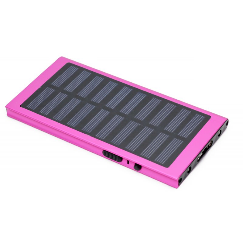 Pink Survival 3 In 1 Solar Rechargeable Stun Gun, Flashlight & Power Bank - Tophatter's Guns'N'Weapons Store Collectible Weapons - Tophatter Daily Deals