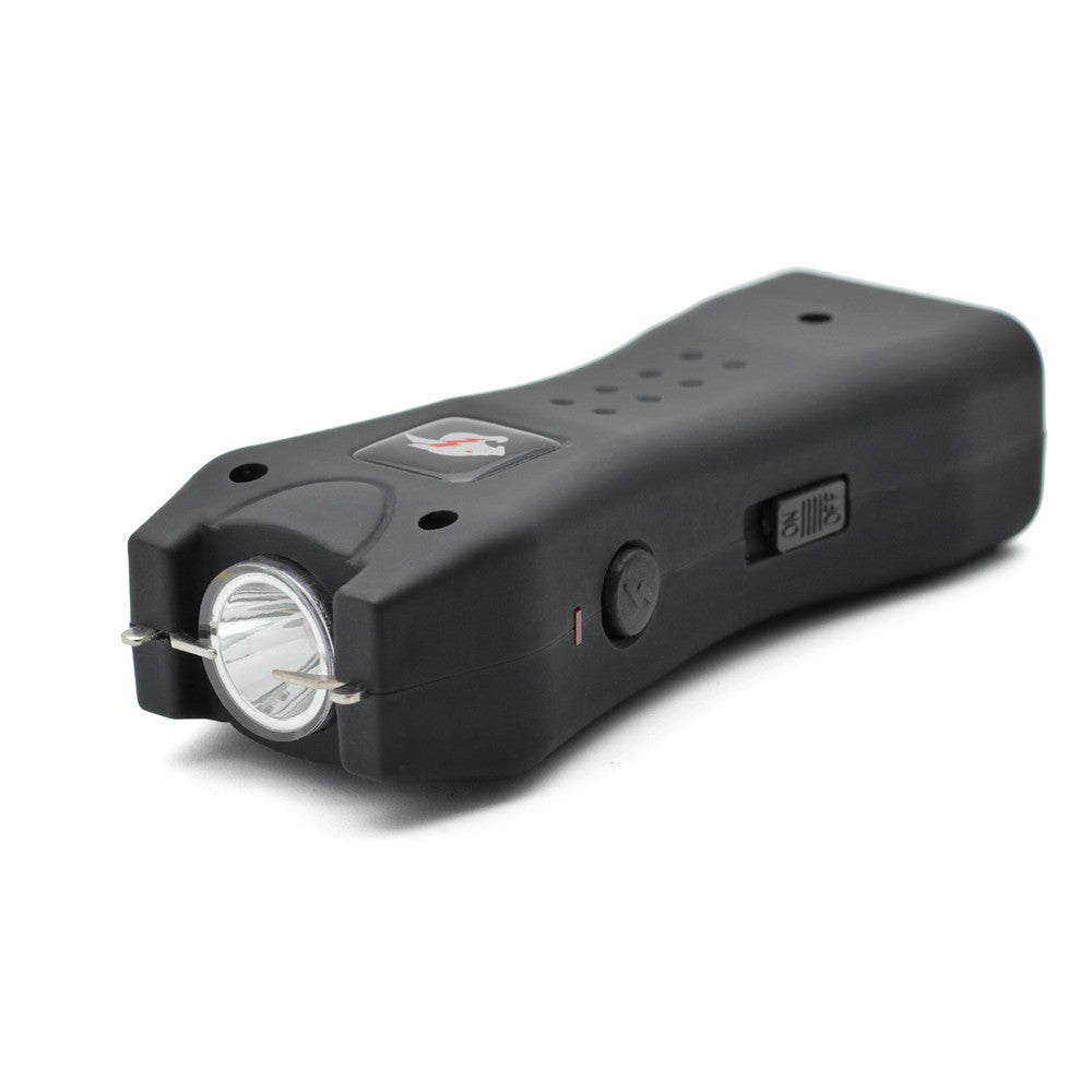 Slim Max Power Black Stun Gun Mini Rechargeable, LED Light & Case Collectible Weapons - Tophatter Daily Deals