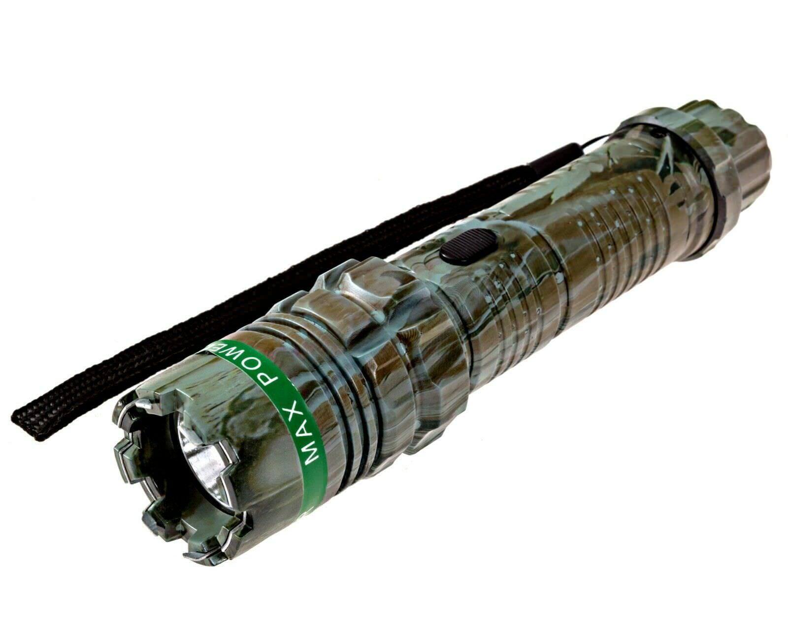 Stun Gun Tactical High Powered Flash Light Rechargeable Defense CAMO - TOPHATTER'S ARMORY DEALS Collectible Weapons - Tophatter Daily Deals