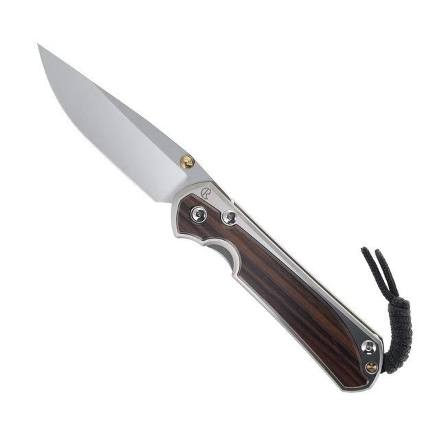 Chris Reeve Knives Large Sebenza 31 - Polished Handle - Macassar Ebony Inlay - Drop Point - L31-1636 FOLDING KNIVES - Tophatter Daily Deals