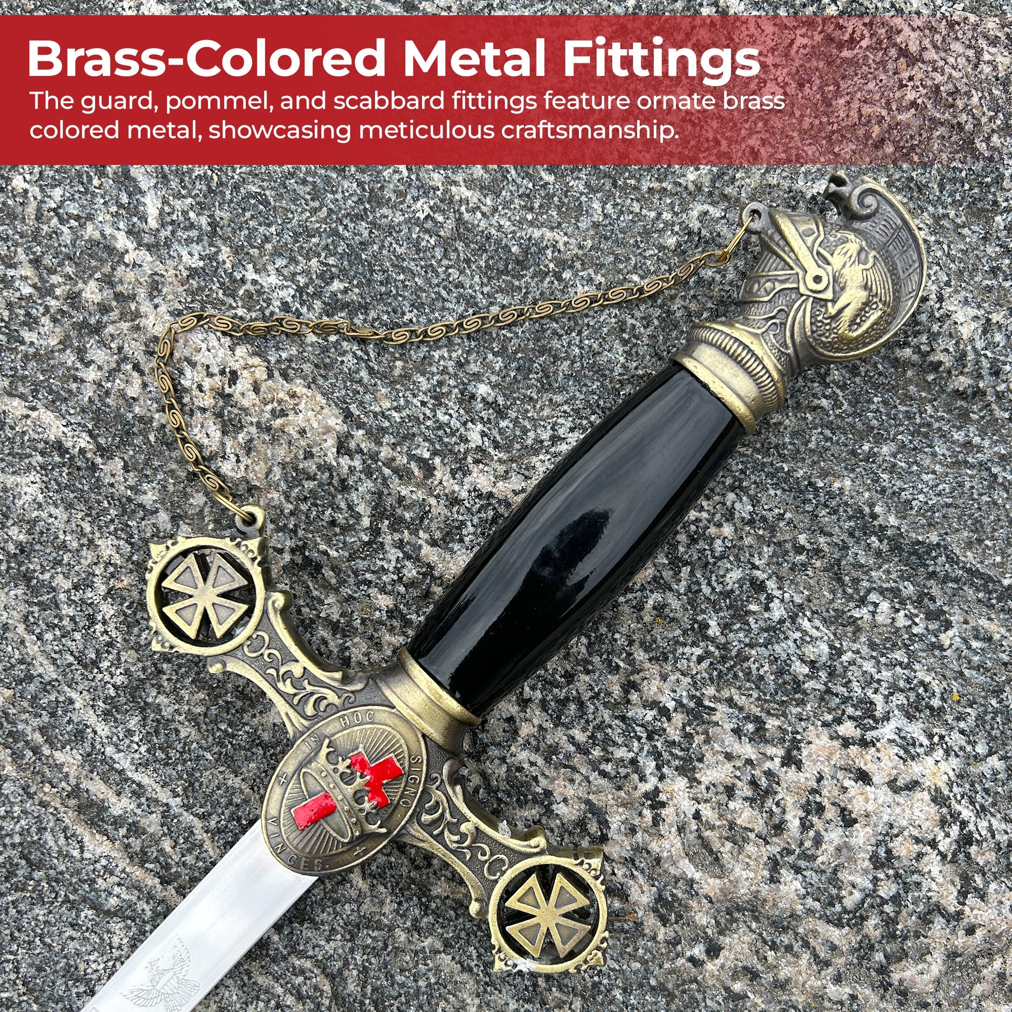 Chronicle of Chivalry Templar Knights Ornate Sword Swords - Tophatter Daily Deals