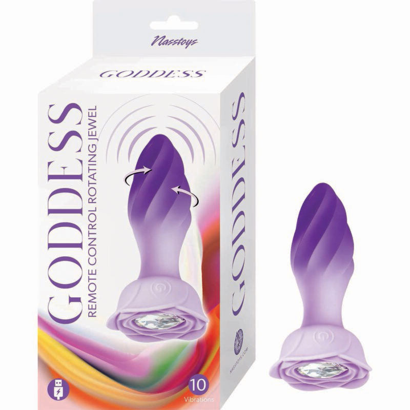 Nasstoys Goddess Remote Control Rotating Jewel Plug - Purple > Anal Range > Jewel Butt Plugs - Tophatter Daily Deals