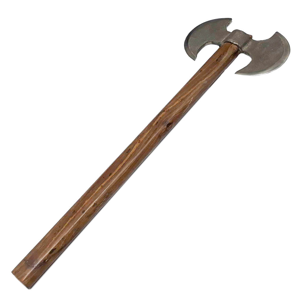 Carbon Steel Barbarian Double Blade Medieval Axe - TOPHATTER'S ARMORY DEALS Collectible Weapons - Tophatter Daily Deals