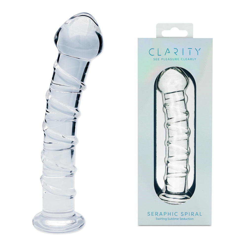 Seraphic Spiral – Hand-Blown Borosilicate Glass Dildo 160mm > Glass > Dildos - Tophatter Daily Deals