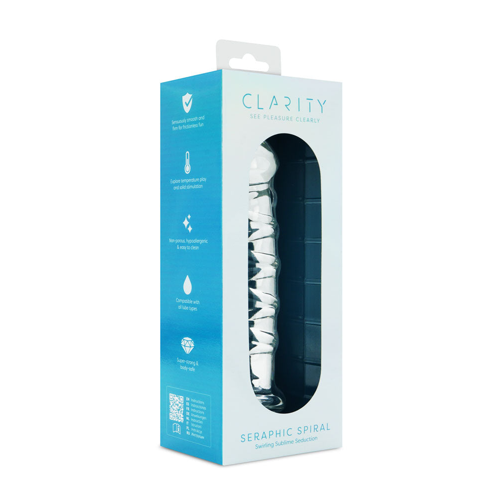 Seraphic Spiral – Hand-Blown Borosilicate Glass Dildo 160mm > Glass > Dildos - Tophatter Daily Deals