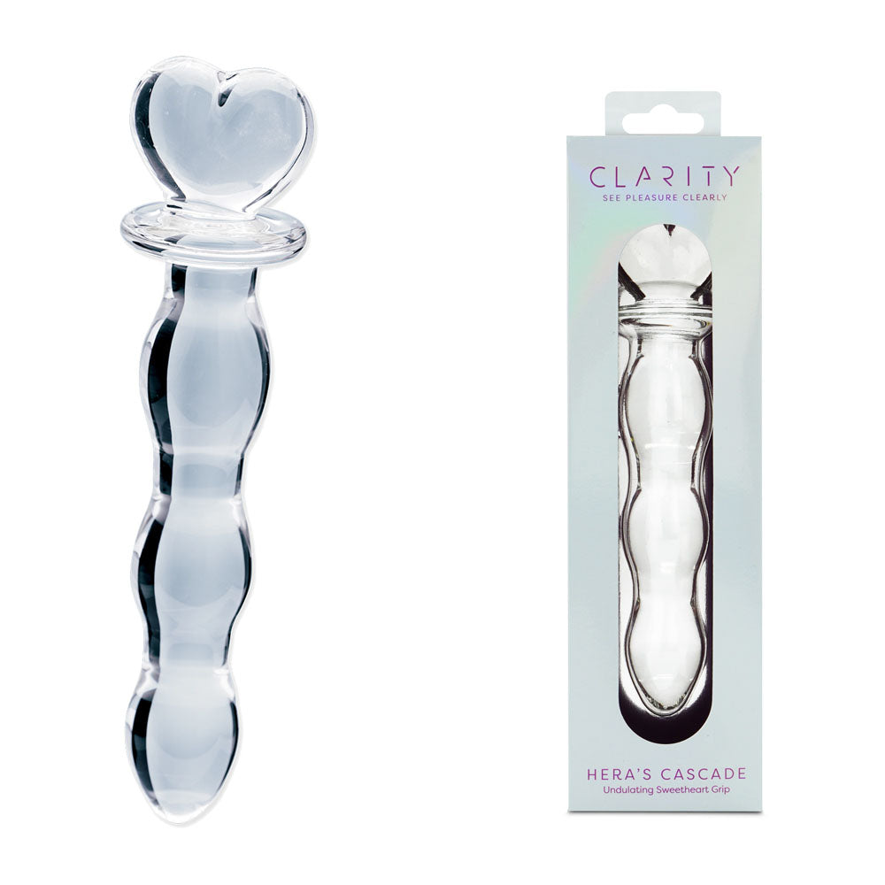 Hera's Cascade – 5.9 Inch Handblown Borosilicate Glass Dildo with Sculptural Handle > Glass > Dildos - Tophatter Daily Deals