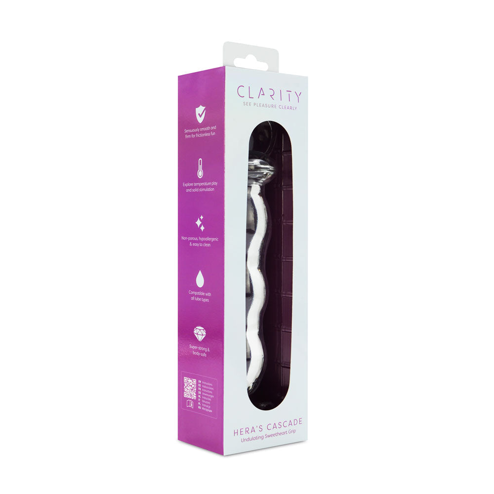 Hera's Cascade – 5.9 Inch Handblown Borosilicate Glass Dildo with Sculptural Handle > Glass > Dildos - Tophatter Daily Deals