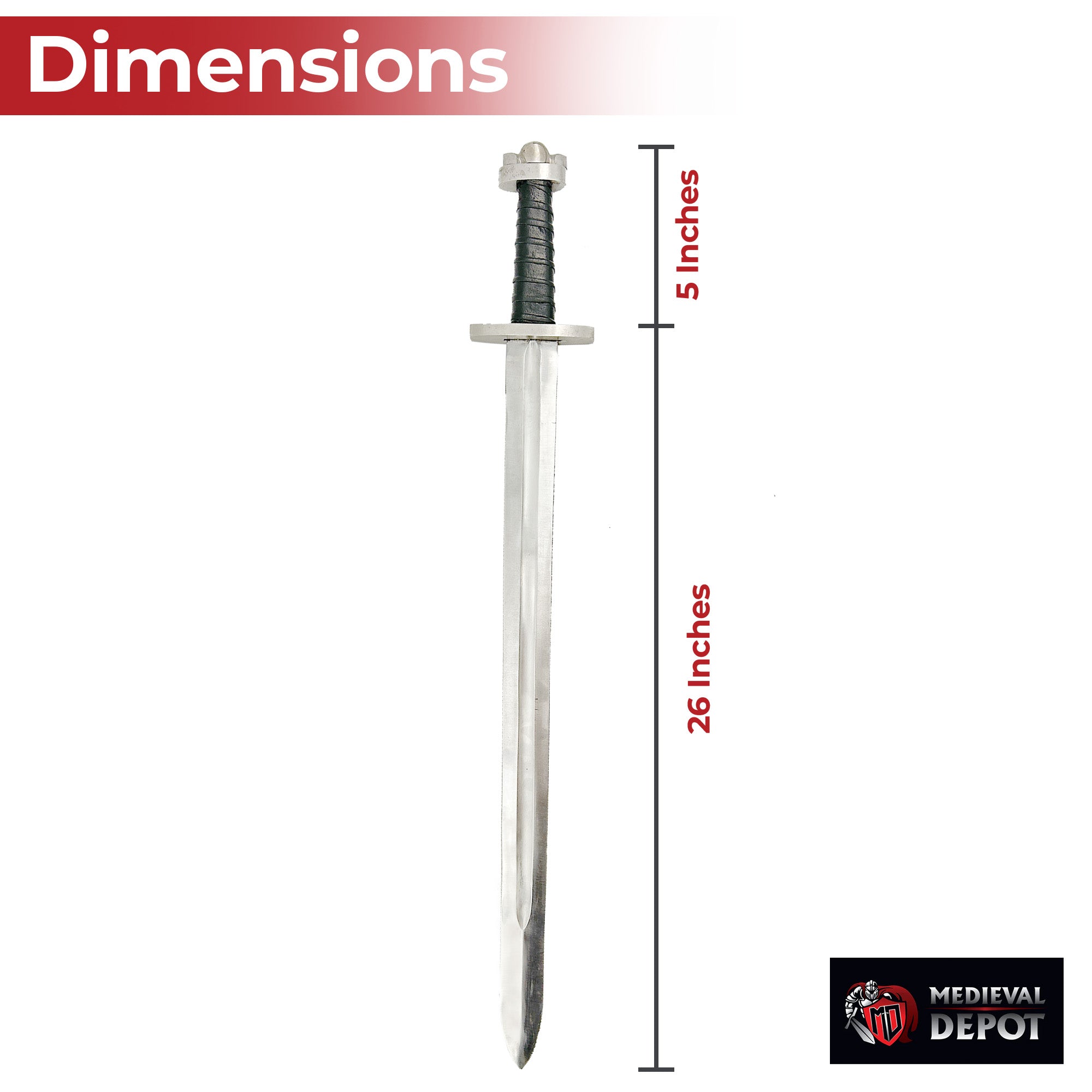 Clamor of Hooves Carbon Steel Medieval Sword Swords - Tophatter Daily Deals