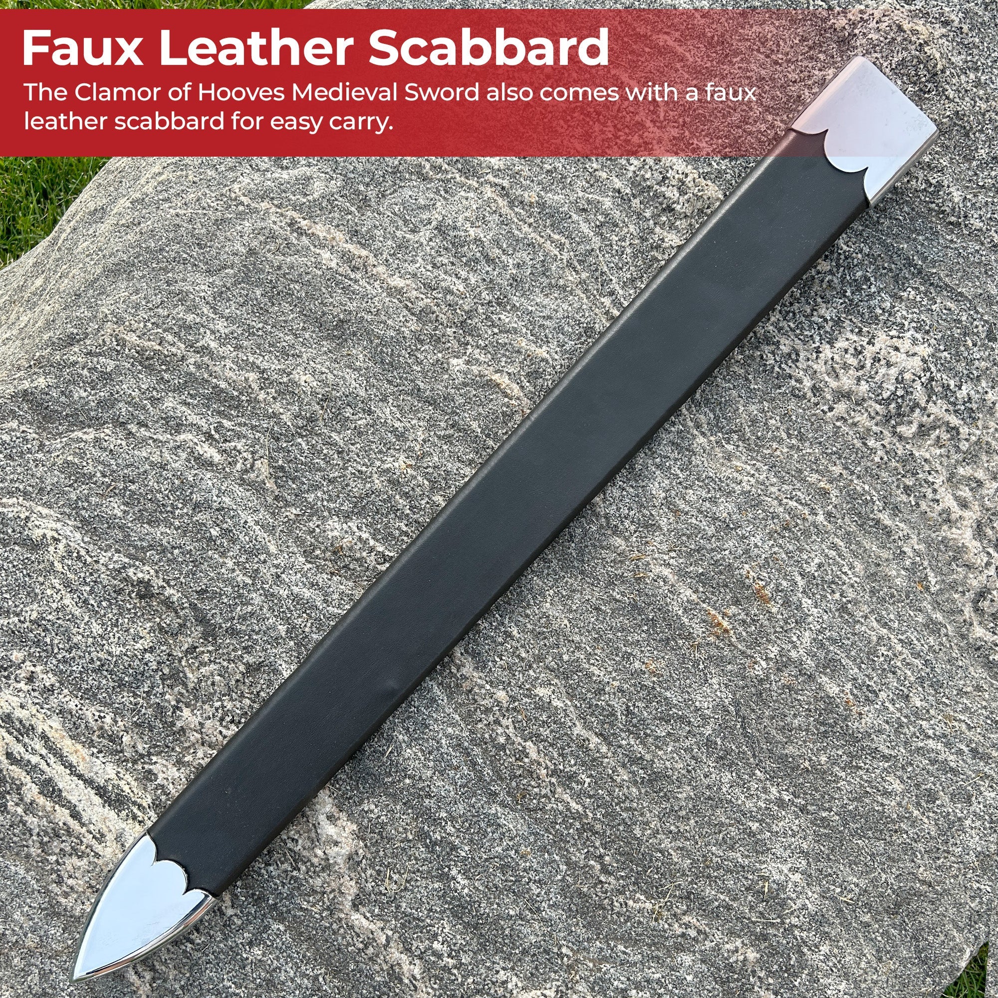 Clamor of Hooves Carbon Steel Medieval Sword Swords - Tophatter Daily Deals