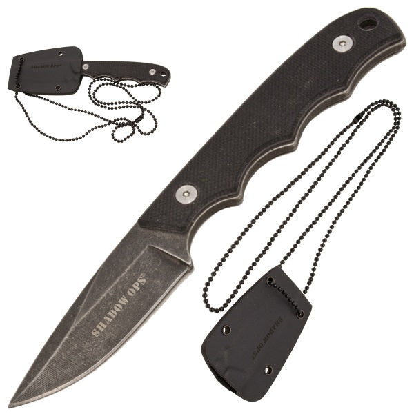 Shadow Ops Neck Knife With Drop Point Blade G-10 Grip Handle and Kydex Sheath - Tophatter's Guns'N'Weapons Store Collectible Weapons - Tophatter Daily Deals