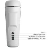 Sienna Rechargeable Masturbator – 3 Suction Settings and 12 Vibration Modes Masturbator > Sex Toys For Men > Masturbators Premium - Tophatter Daily Deals