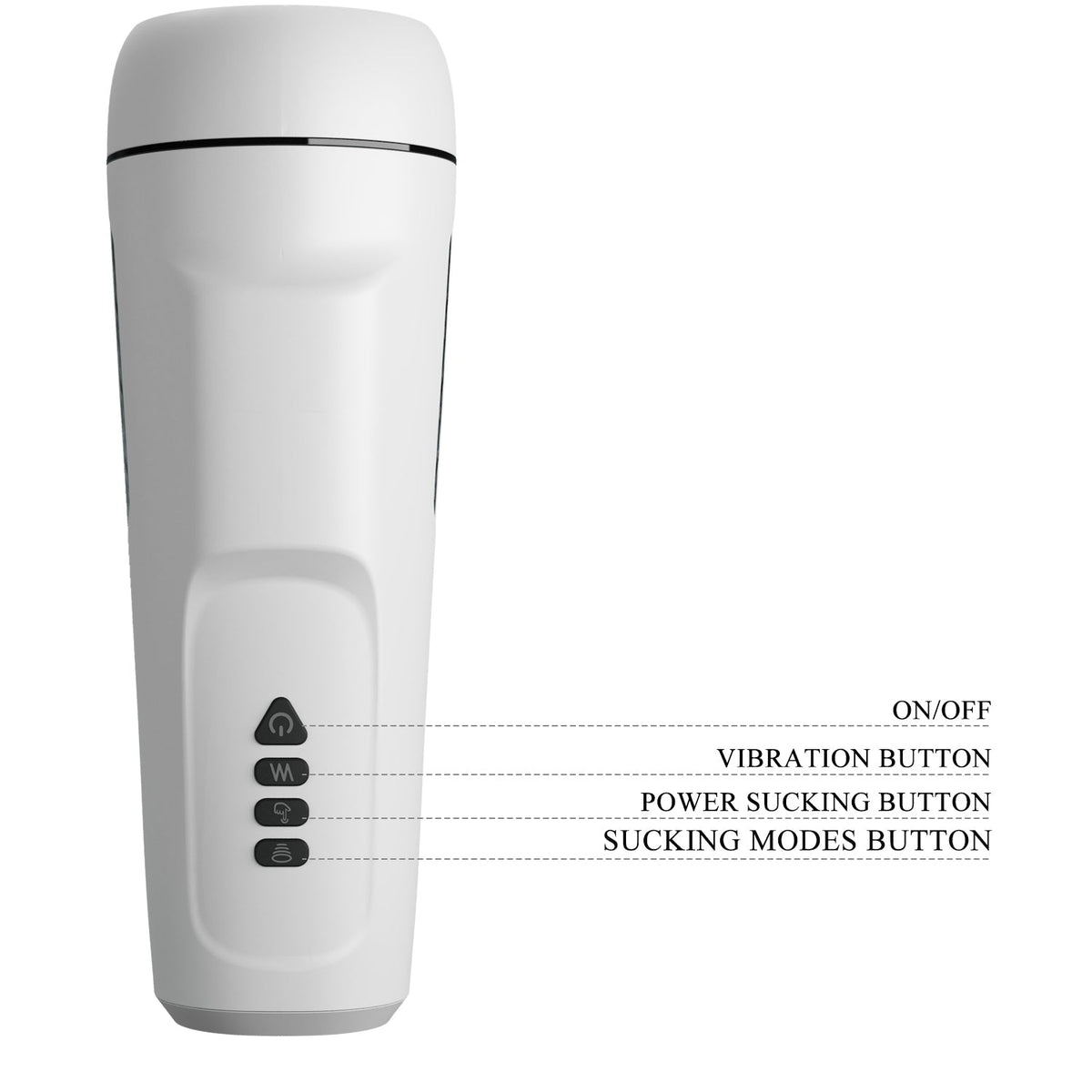 Sienna Rechargeable Masturbator – 3 Suction Settings and 12 Vibration Modes Masturbator > Sex Toys For Men > Masturbators Premium - Tophatter Daily Deals