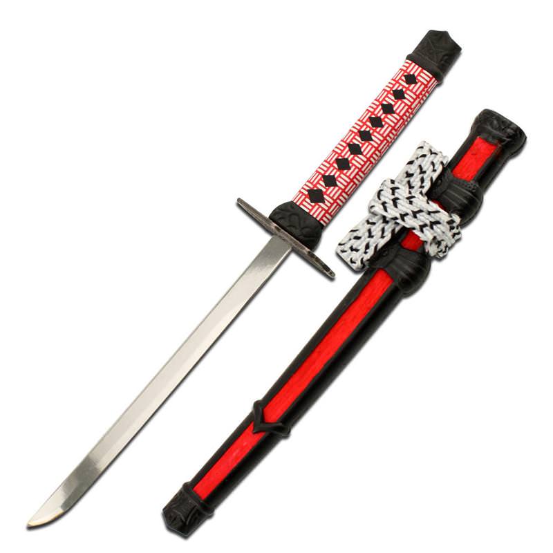 Samurai Ninja Sword Letter Opener With Stand Mini Desk Set - Tophatter's Guns'N'Weapons Store Collectible Weapons - Tophatter Daily Deals