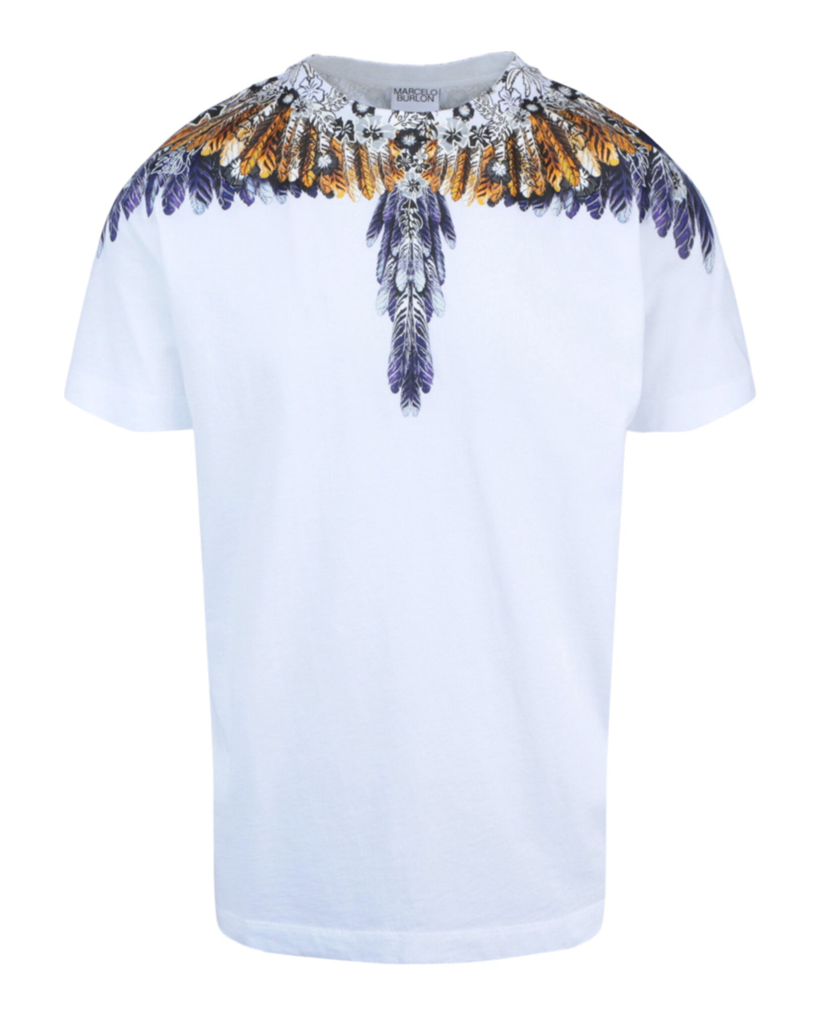 Marcelo Burlon Hawaiian Wings Graphic T-Shirt White T-Shirt - Tophatter Daily Deals