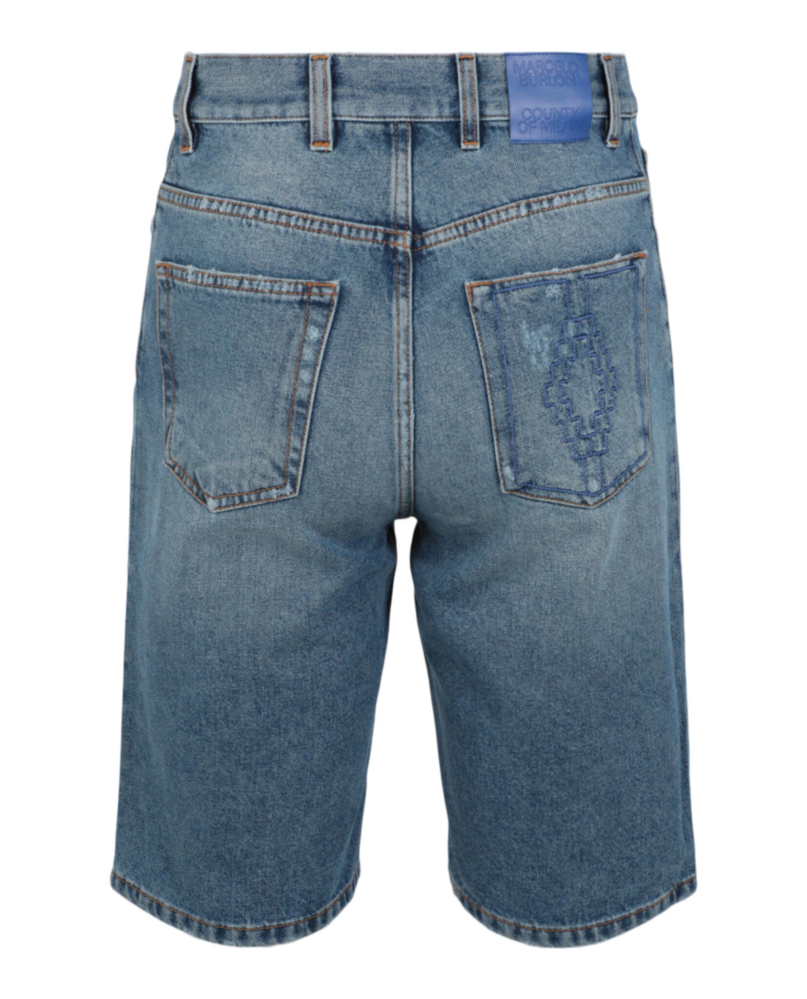 Marcelo Burlon Cross Stonewash Denim Shorts Shorts - Tophatter Daily Deals