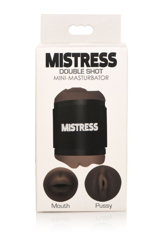 Mistress Double Shot Mini Masturbators Mouth and Pussy Dark Tone > Sex Toys For Men > Masturbators > Manual - Tophatter Daily Deals